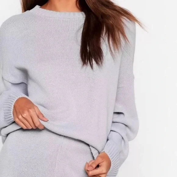 Nasty Gal Intimates Sleepwear Nasty Gal Ice Blue Knit